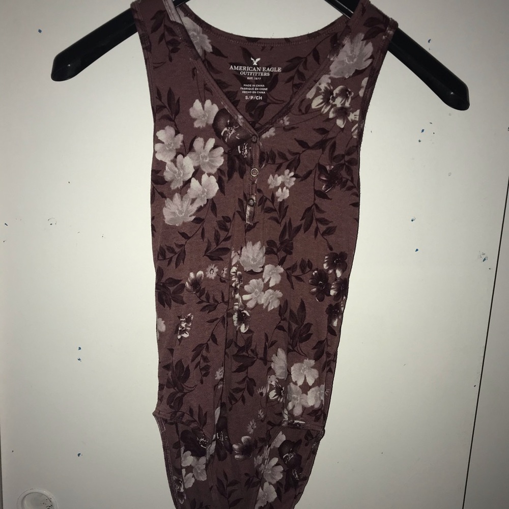 Floral tank bodysuit